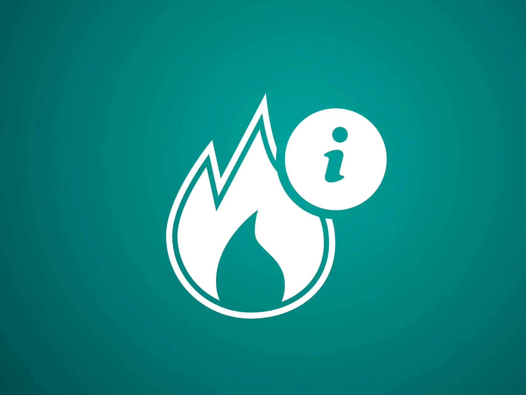 WWN Erdgas Netzinformation Das Pikto zeigt eine Gasflamme mit einem Info Bubble